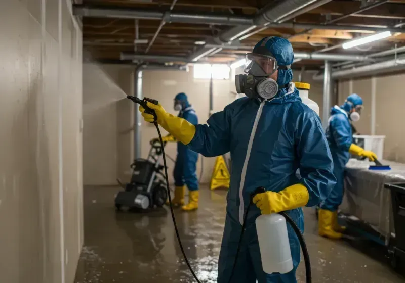 Basement Sanitization and Antimicrobial Treatment process in Granite Hills, CA