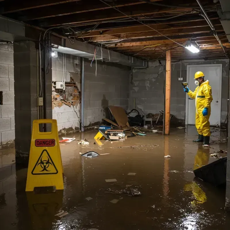 Flooded Basement Electrical Hazard in Granite Hills, CA Property